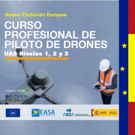 CURSO PROFESIONAL DE PILOTO DE DRONES - NIVELES 1,2 Y 3 - CATEGORIA ESPECÍFICA