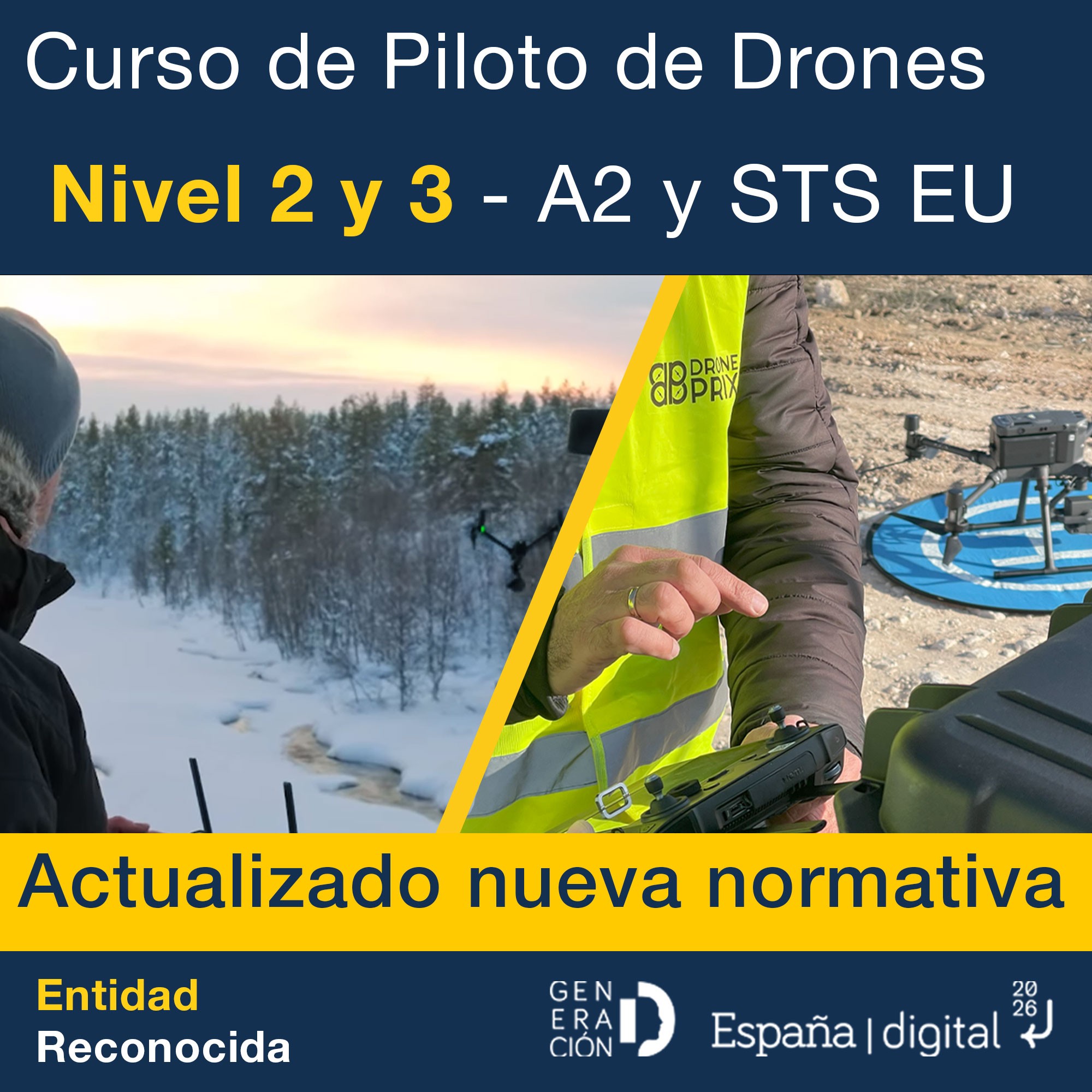 CURSO DE PILOTO DE DRONES A2 + STS - NIVELES 2 Y 3