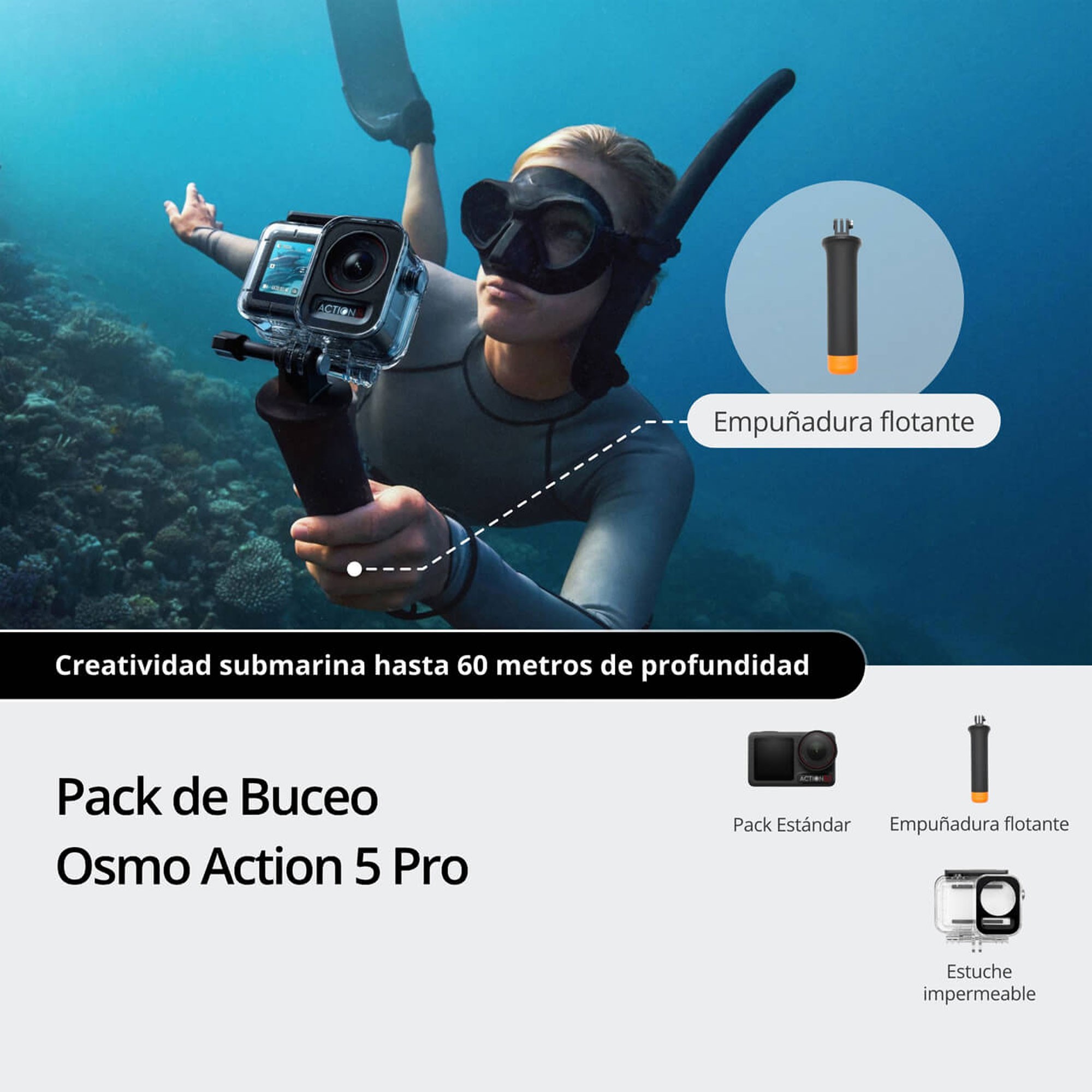 DJI Osmo Action 5 Pro Pack de Buceo