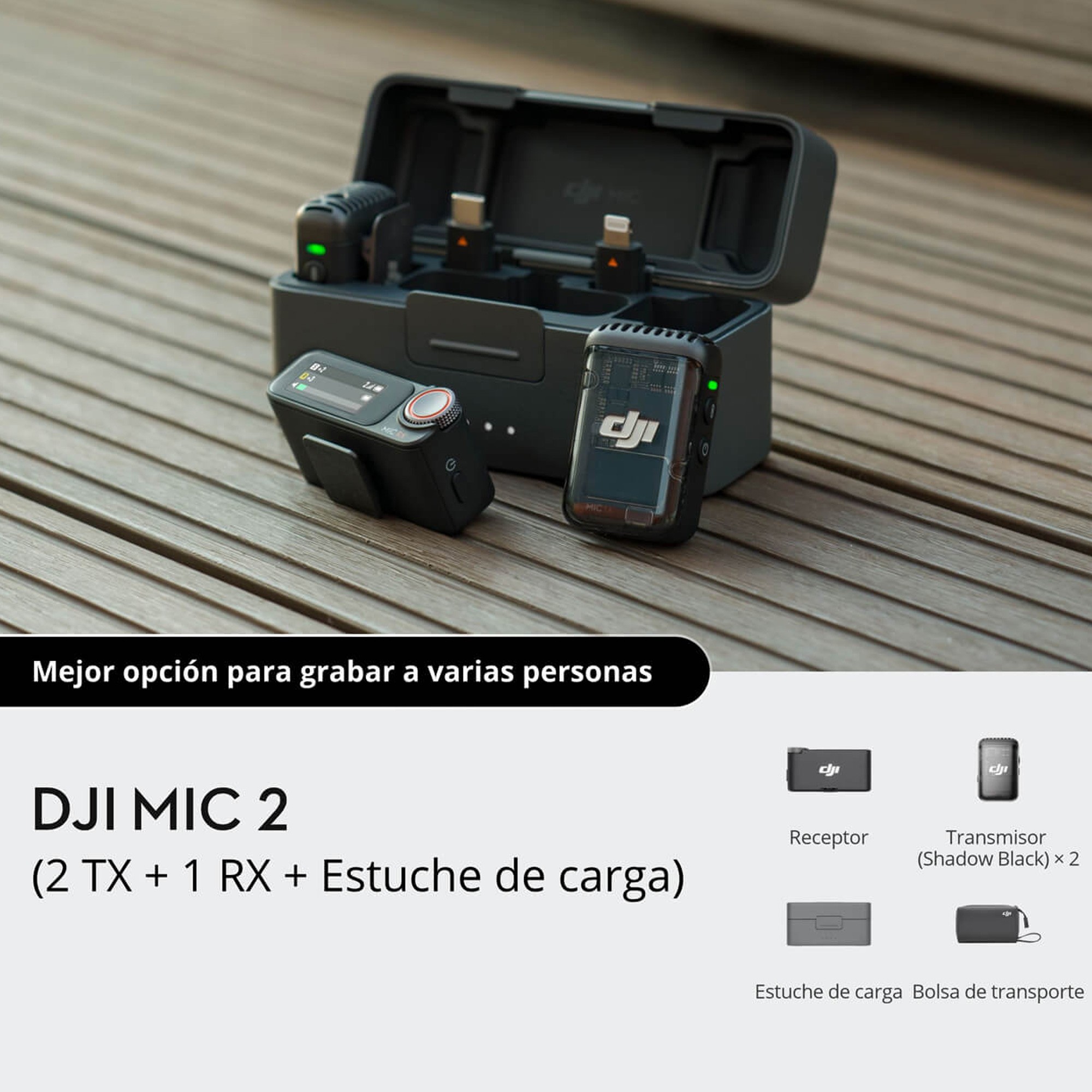 DJI Mic 2 con estuche de carga