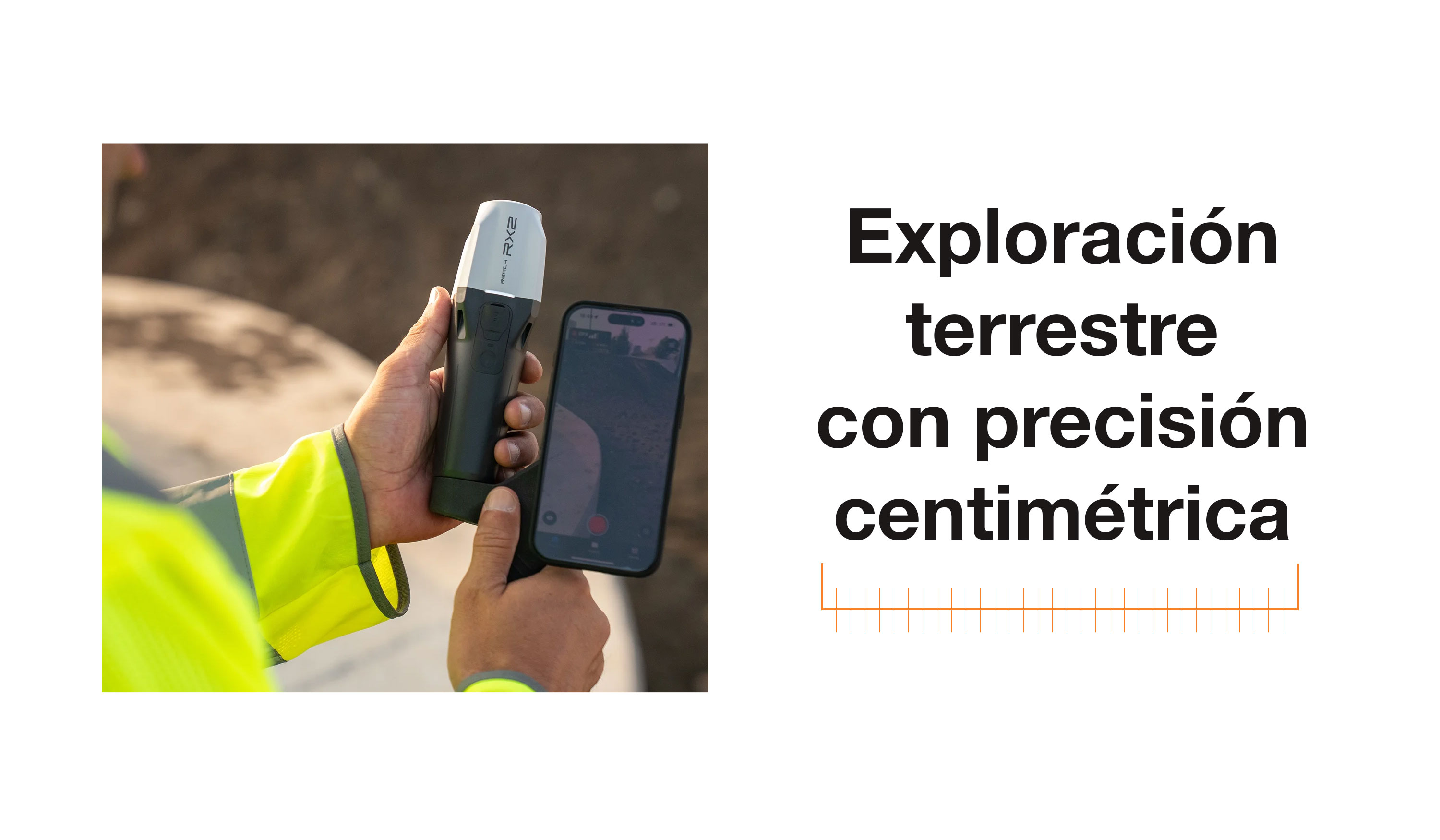 Exploración terrestre con precisión centimétrica